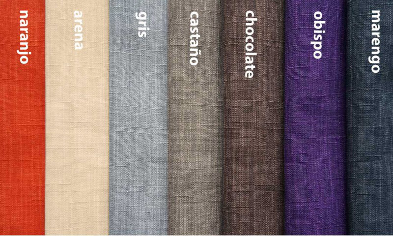 Tela Simil Lino Bariloche — colores disponibles