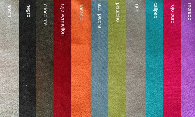 Tela Felpa — colores disponibles